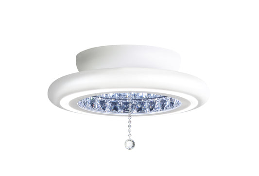 Schonbek Mfc120N-Wh1S 1 Light Crystal Semi-Flush, WhiteBy Schonbek