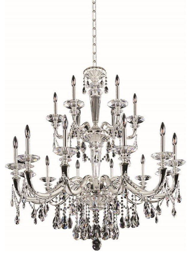 Allegri Jolivet 18 Light Chandelier, Two Tone SilverBy Allegri Crystal by Kalco Lighting