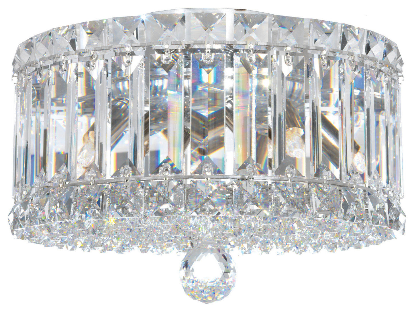 Plaza 4-Light Flush Mount Ceiling Light in Stainless SteelBy Schonbek