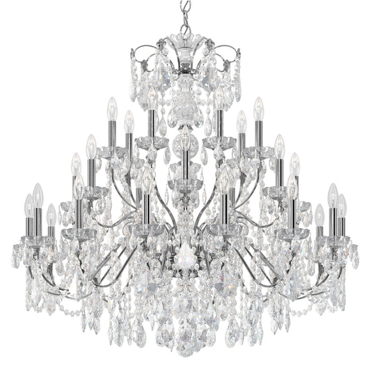 Century 28 Light Chandelier Silver Clear Heritage CrystalBy Schonbek