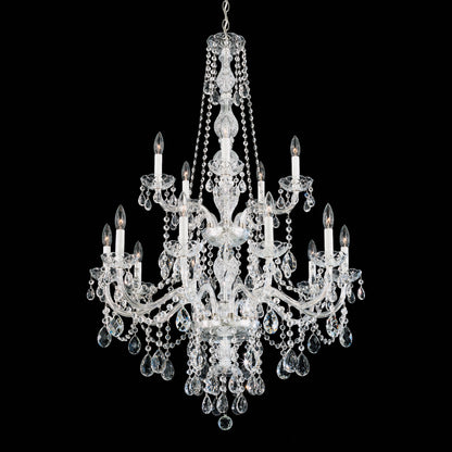Arlington 15-Light Chandelier in Silver With Clear Heritage CrystalBy Schonbek