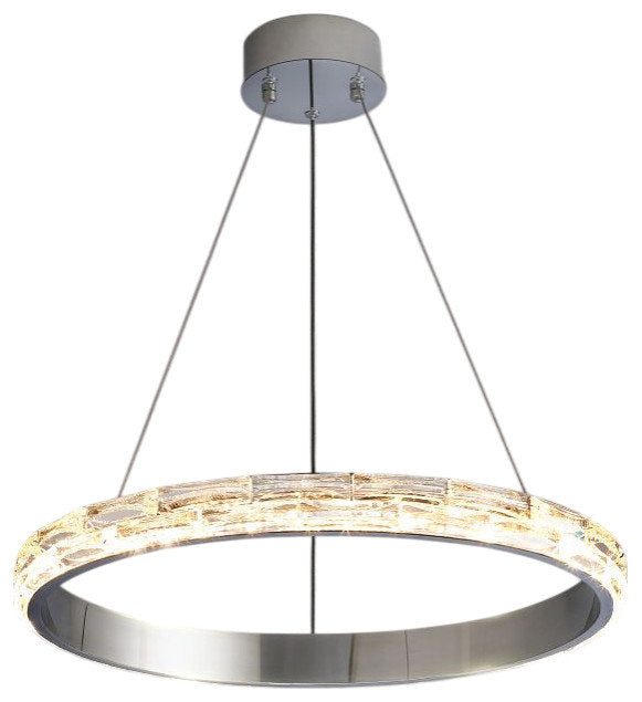 Stella | Postmodern Stainless Steel Pendant Light, Dia39.4", 1 RingBy Miron Demid LLC