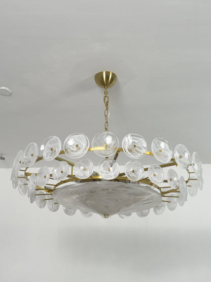 Solaris Disc Glass Chandelier
