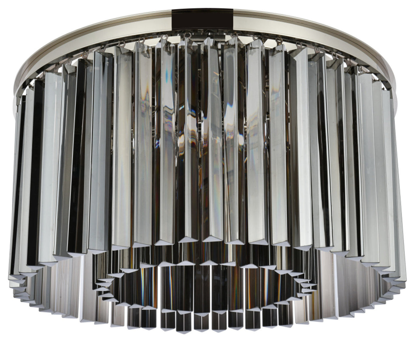 Elegant Lighting 1208F26-SS/RC Sydney 8 Light 26"W Flush Mount - PolishedBy Elegant Furniture & Lighting