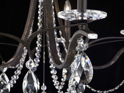 Schonbek Va8312N-76H 5 Light Crystal Semi-Flush, Heirloom BronzeBy Schonbek