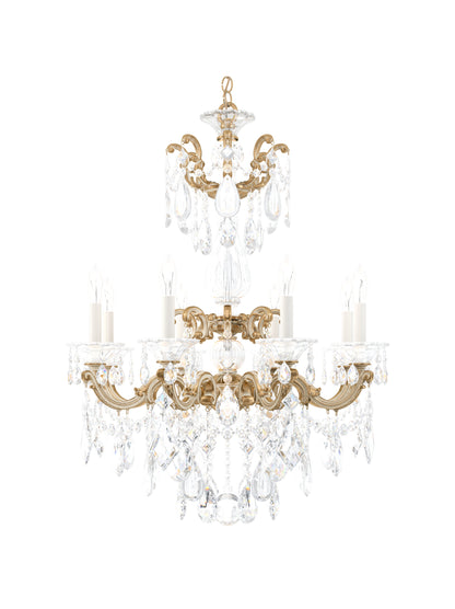 Schonbek 5007-27S 8 Light Crystal Chandelier, Parchment GoldBy Schonbek
