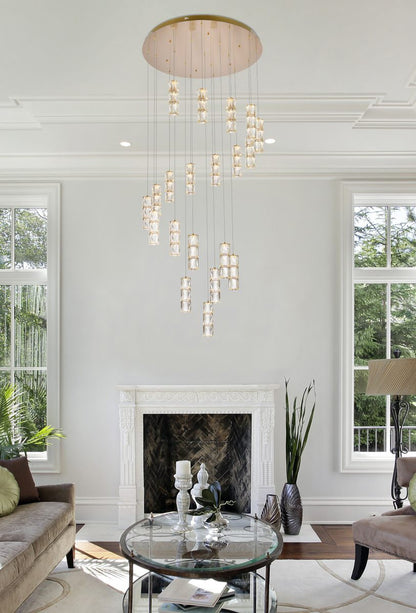 Elegant Lighting Polaris 38" Led Chandelier in GoldBy Elegant Furniture & Lighting