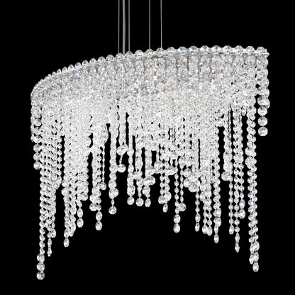 Chantant 6-Light Pendant in Stainless Steel With Clear Heritage CrystalBy Schonbek