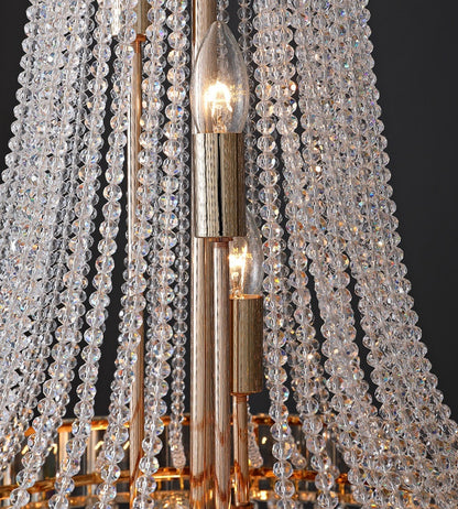 Modern loft crystal chandelier for living room, staircase, foyer., 33.5''By Miron Demid LLC