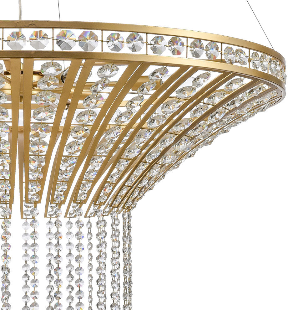Fantania 36'' Wide 8-Light Chandelier Champagne GoldBy ELK Group International