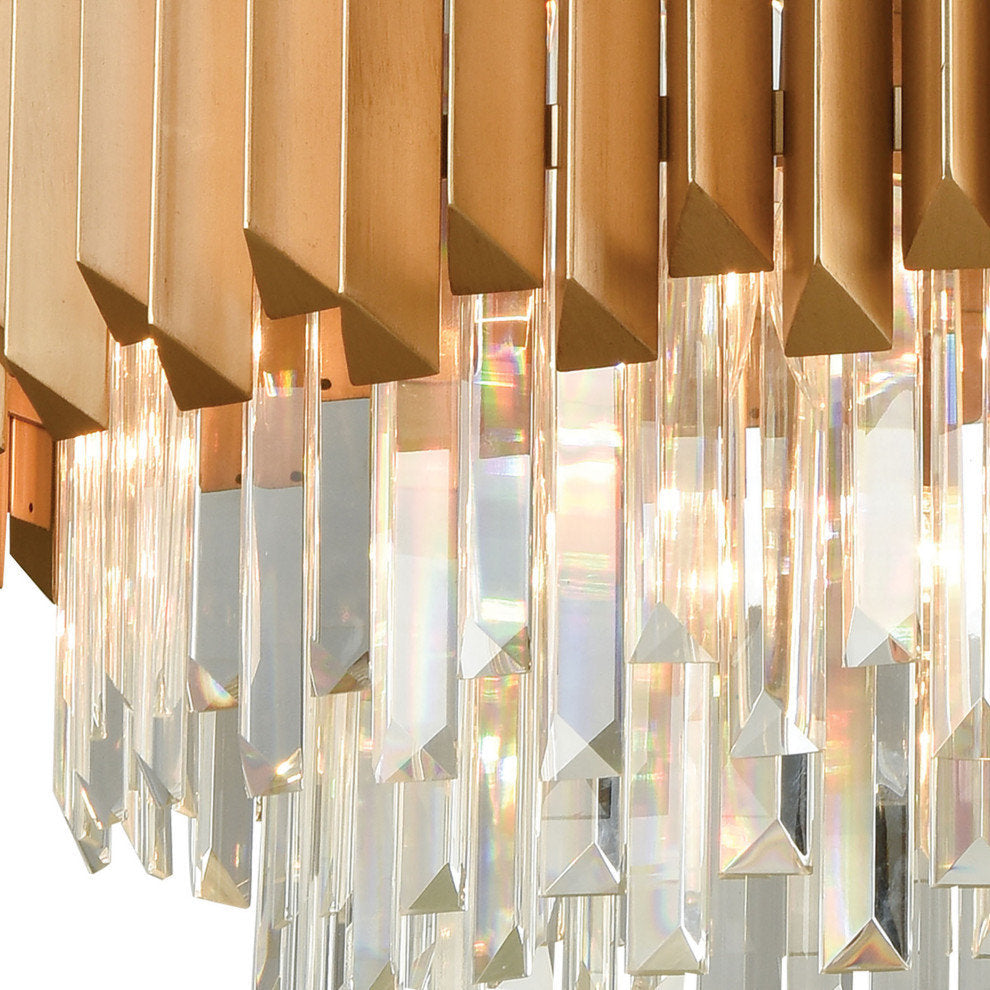 Seneca Falls 8 Chandelier Matte GoldBy ELK Group International