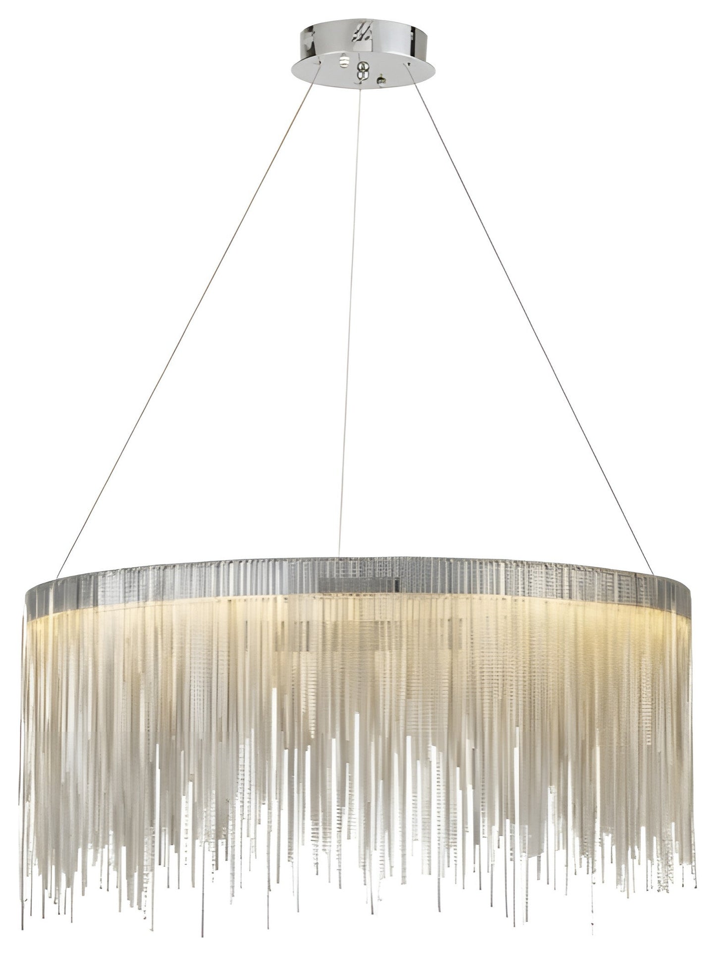 Zagarolo | Luxury Postmodern Round Silver Chandelier for Bedroom, Doubleround31.5"By Miron Demid LLC