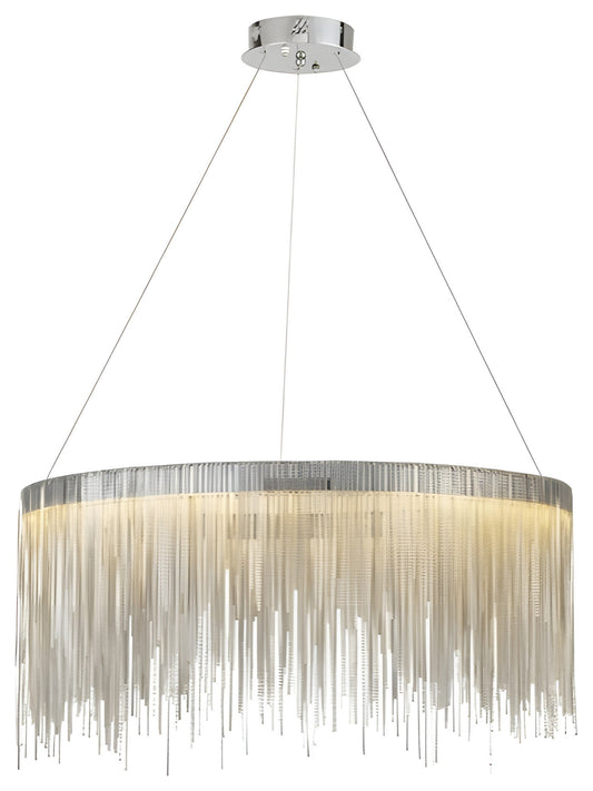 Zagarolo | Luxury Postmodern Round Silver Chandelier for Bedroom, Doubleround31.5"By Miron Demid LLC