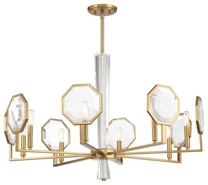 Leighton 8-Light Chandelier, Warm BrassBy Savoy House