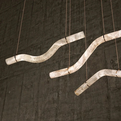 Alabaster Infinity Pendant Lamps, Style ABy Akari Lanterns