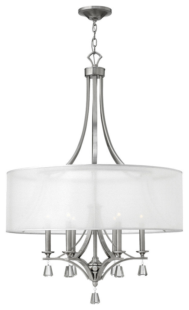 Mime Large Drum Chandelier, Brushed NickelBy Hinkley