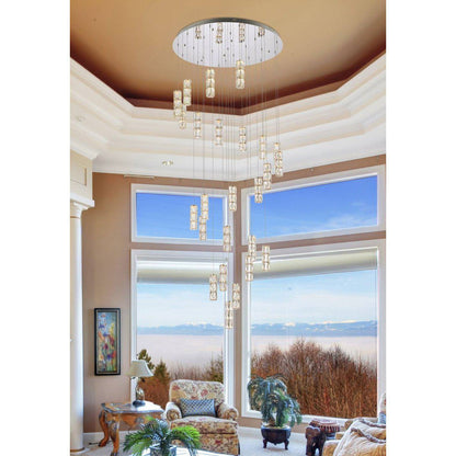 Polaris 25 Light Chandelier, ChromeBy Elegant Furniture & Lighting