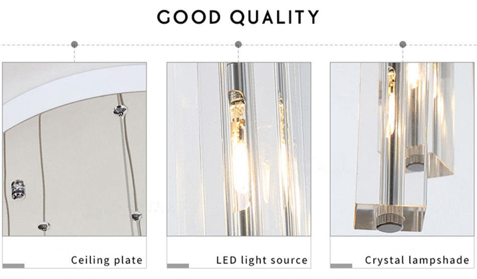 Cannes | Staircase Pendant Crystal Long Light Fixture, 30 LightsBy Miron Demid LLC