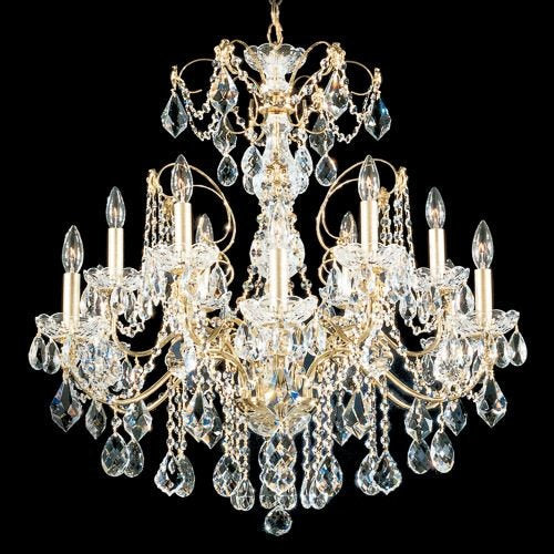 Century 12 Light Chandelier Silver Clear Heritage CrystalBy Schonbek