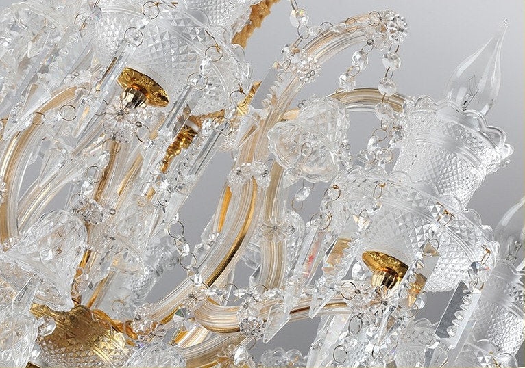 Villars-sur-Glane | European-style Wind Chime Luxury Crystal Candle Chandelier, 15 HeadsBy Miron Demid LLC