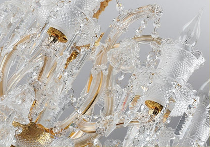 Villars-sur-Glane | European-style Wind Chime Luxury Crystal Candle Chandelier, 15 HeadsBy Miron Demid LLC