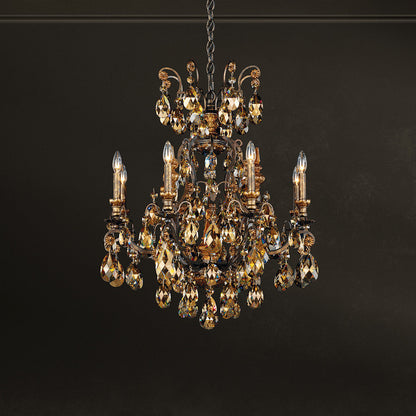 Schonbek 3771-76S 9 Light Crystal Chandelier, Heirloom BronzeBy Schonbek