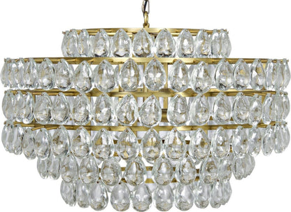 Traditional Linden Crystal Chandelier Antique BrassBy Noir