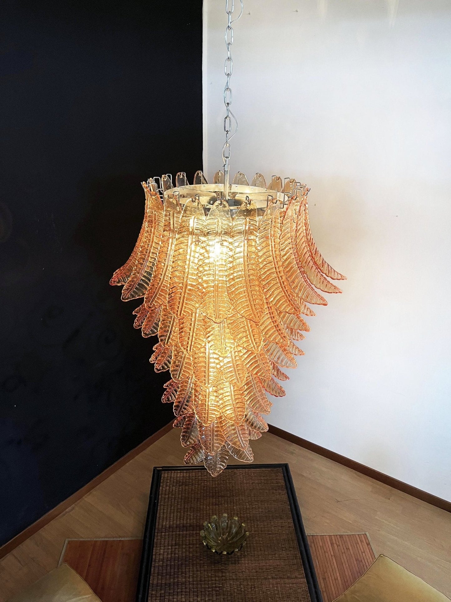 Rosalind Glass Amber Chandelier