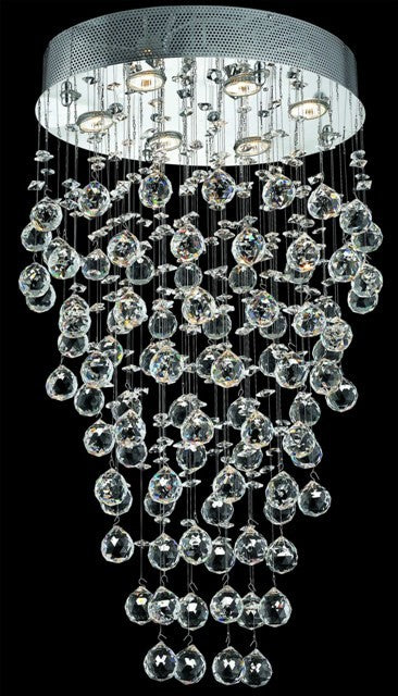 Galactic Crystal Chandelier in chrome finish