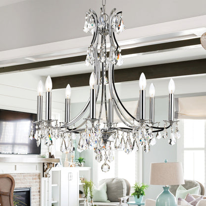 Crystorama Lighting Group 5938-CL-S Cedar 8 Light 28"W Crystal - PolishedBy Crystorama Lighting