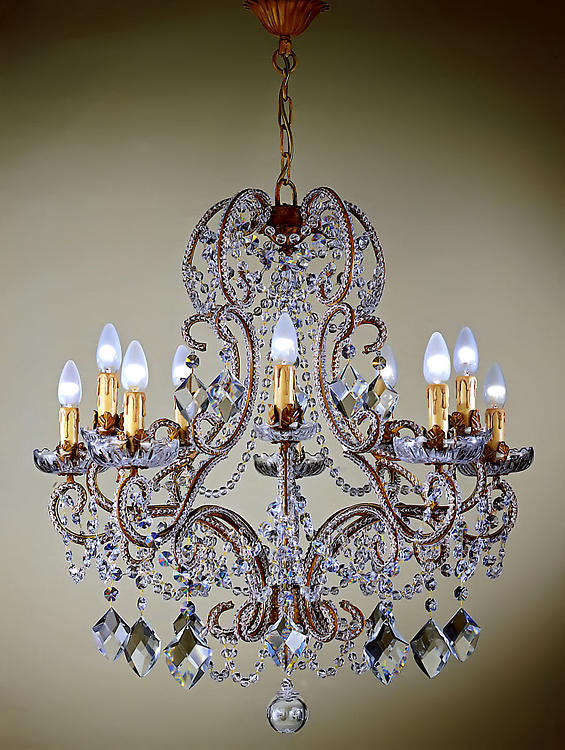 10 - Light Candle Style Tiered Chandelier