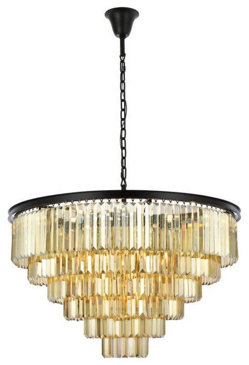 Elegant Lighting 1231D44-GT/RC Sydney 33 Light 44"W Crystal - Polished NickelBy Elegant Furniture & Lighting
