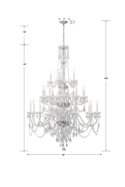 Traditional Crystal 25-Light Polished Chrome ChandelierBy Crystorama Lighting