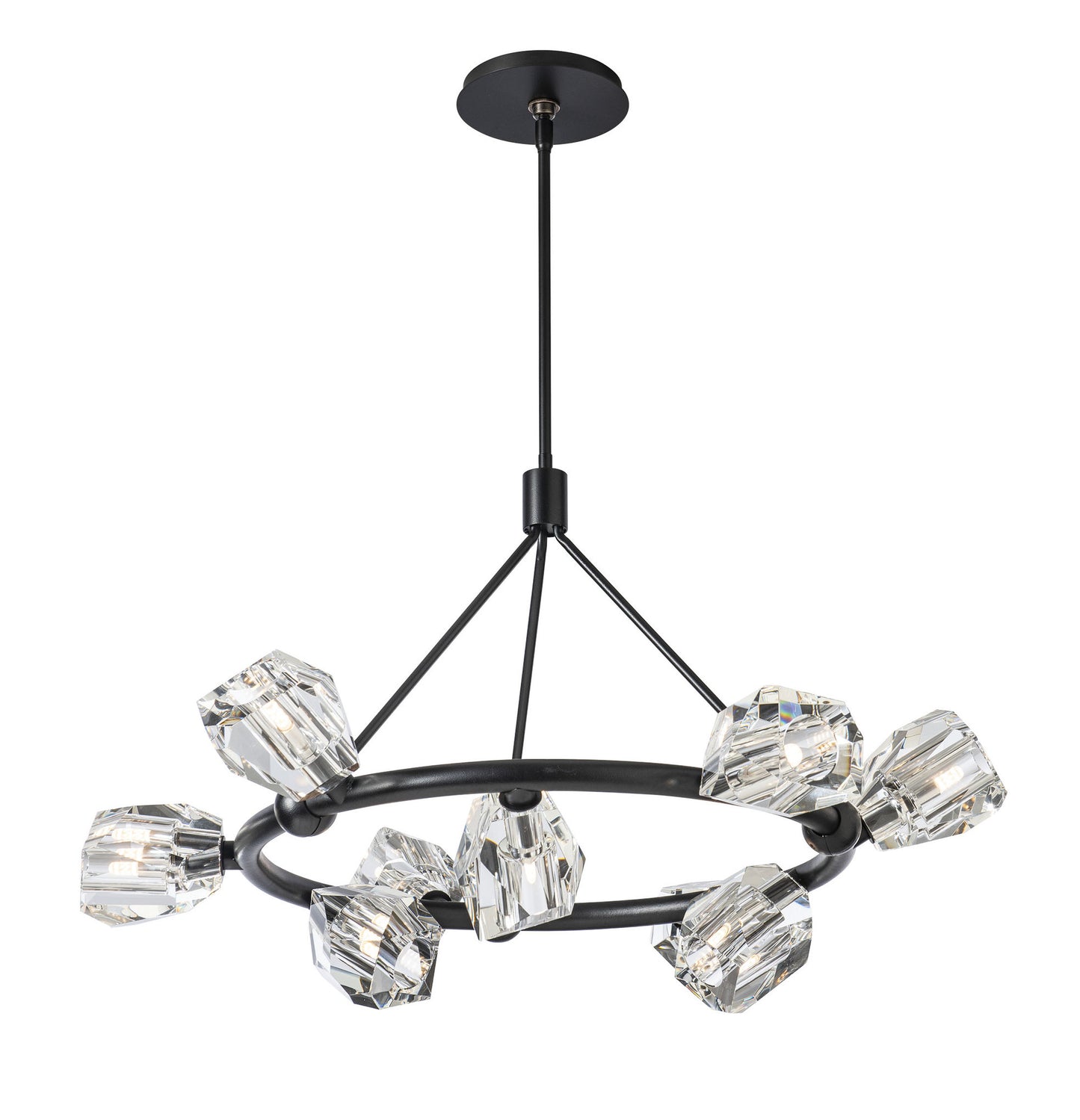Gatsby 9-Light Ring Pendant - Black - CrystalBy Hubbardton Forge