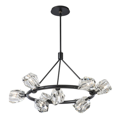 Gatsby 9-Light Ring Pendant - Black - CrystalBy Hubbardton Forge