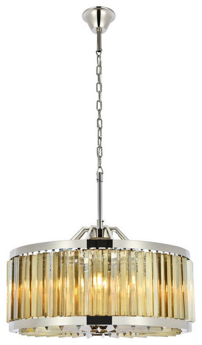 Urban Classic 1203D28PN-GT/RC 8 light polished nickel Chandelier Golden TeakBy URBAN CLASSIC