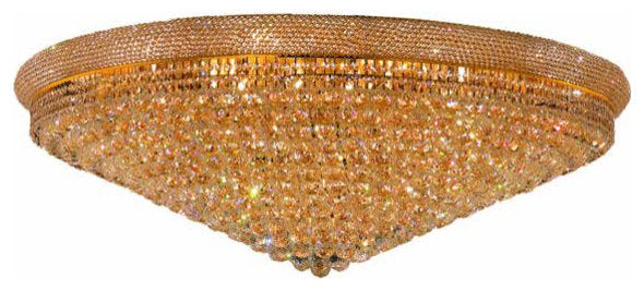 Elegant Lighting V1800F48/RC Primo 33 Light 48"W Flush Mount - GoldBy Elegant Furniture & Lighting
