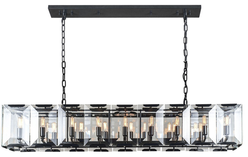 1212 Monaco Collection Pendant Lamp,62''x12'',Flat Black (Matte)By Elegant Furniture & Lighting
