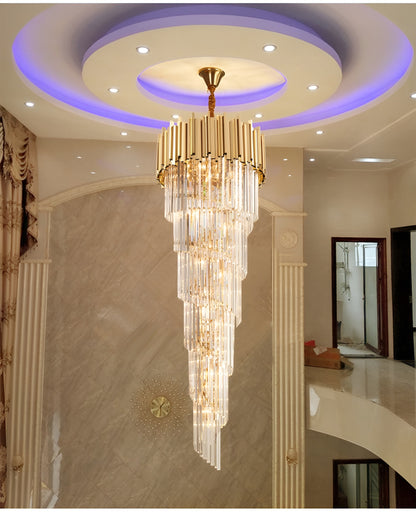 Monaco | Luxurious Grand Gold Crystal Chandelier, 19.7''By Miron Demid LLC