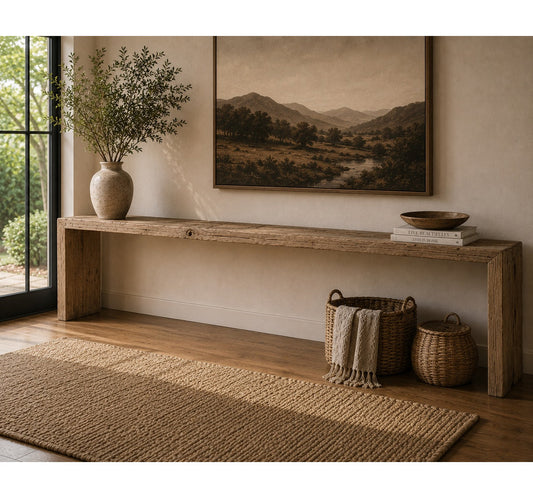 120'' Solid Wood Console Table