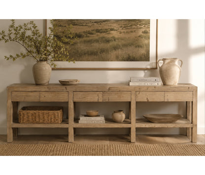 120'' W Solid Wood Console Table