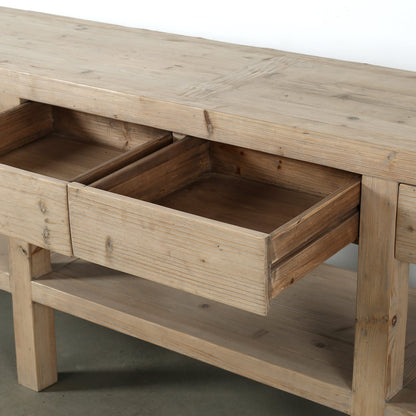 120'' W Solid Wood Console Table
