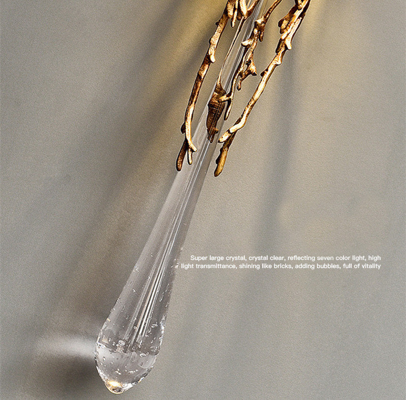 Jumilla | Creative LED Crystal Copper Wall Lamp, Copper, Warm LightBy Miron Demid LLC