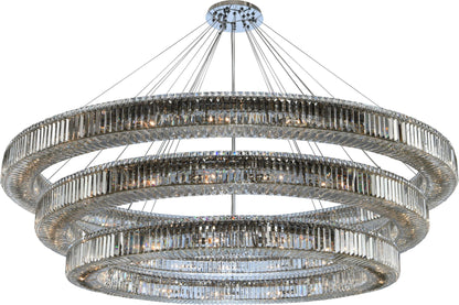 Rondelle 3 Tier Pendant, Chrome, 18By KALCO LIGHTING