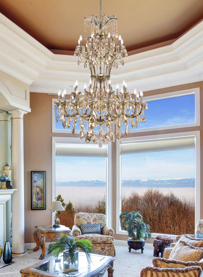 Elegant Lighting 2800D46-GT/RC Maria Theresa 36 Light 46"W - Golden TeakBy Elegant Furniture & Lighting