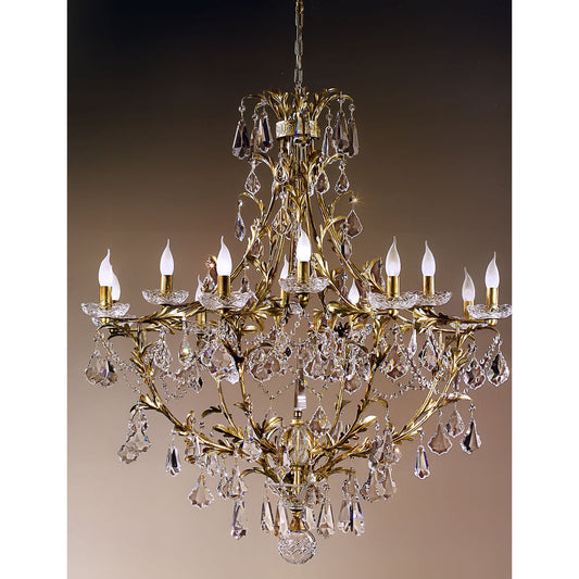 12 - Light Candle Style Empire Chandelier