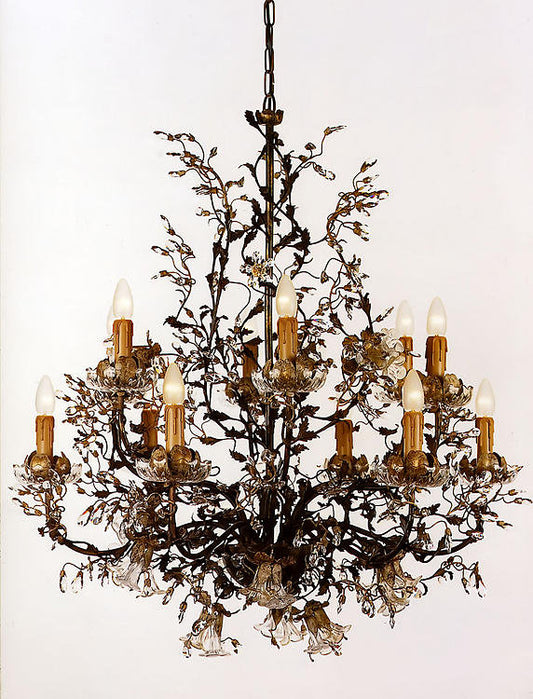 12 - Light Candle Style Tiered Chandelier