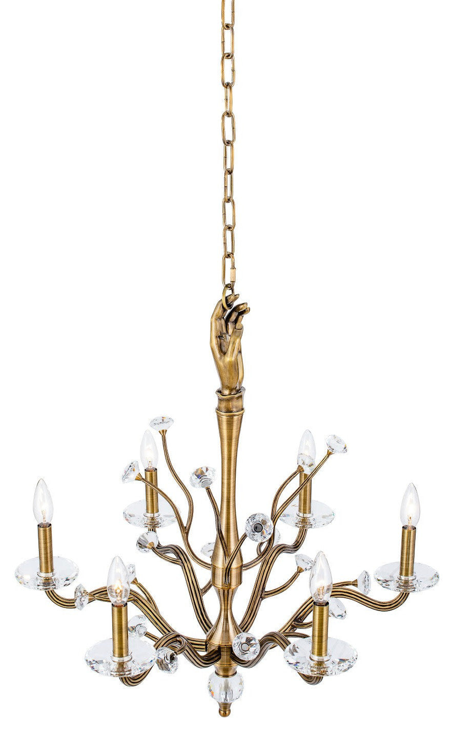 Kalco 517771 Venus 6 Light 26"W Crystal Candle Style Chandelier - HistoricBy KALCO LIGHTING
