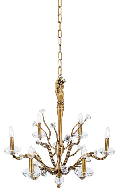 Kalco 517771 Venus 6 Light 26"W Crystal Candle Style Chandelier - HistoricBy KALCO LIGHTING