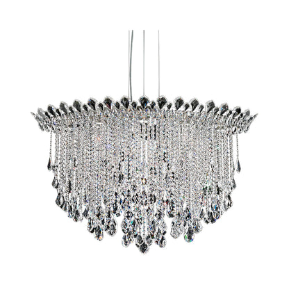 Trilliane Strands 8-Light Pendant in Stainless Steel With Clear Heritage CrystalBy Schonbek